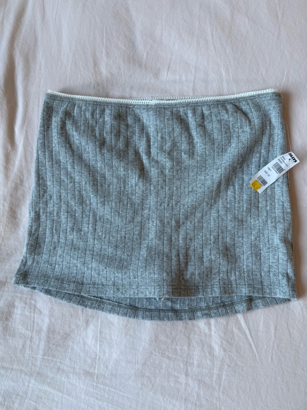 Full Tilt Grey Ribbed Knit Mini Skirt